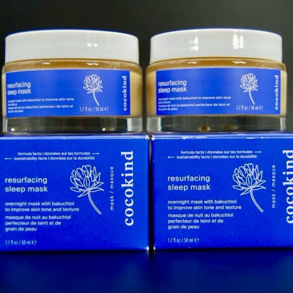 2 NEW BOXES! Cocokind Resurfacing Sleep Mask FULL SIZE 1.7 fl oz / 50 ml